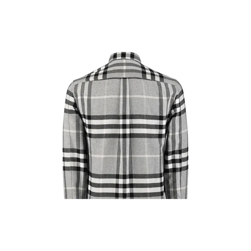 Burberry Shirt Men's Light Gray-4