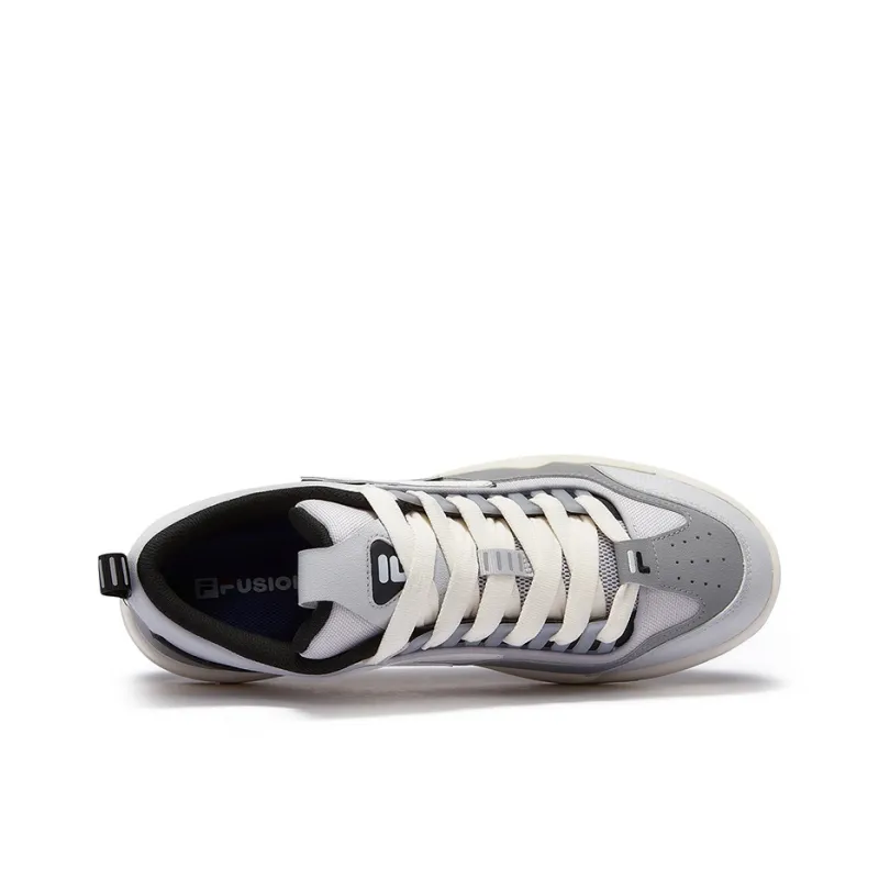FILA FUSION Nollie Shock Absorbers Low Top Skateboard Shoes Men's White Gray-2