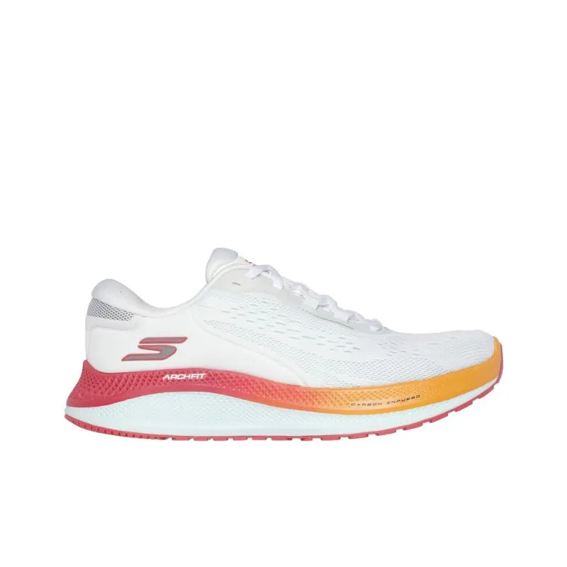 Skechers GO Run Persistence Anti-Slip Wear-Resistant Low-Top Training Shoes Women's White Red-1