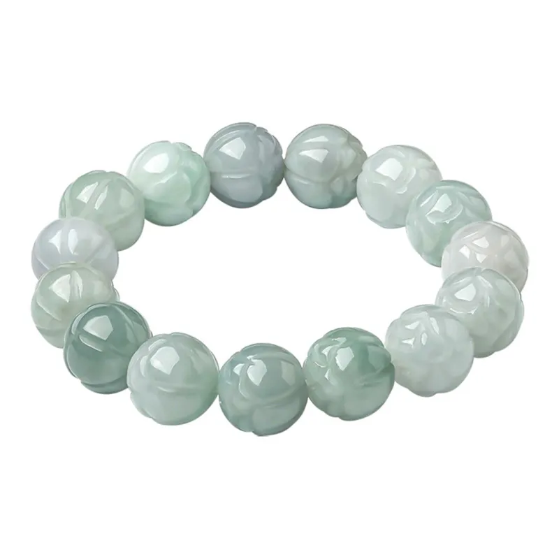 Emerald Bean Type Jadeite Bracelets Unisex-0