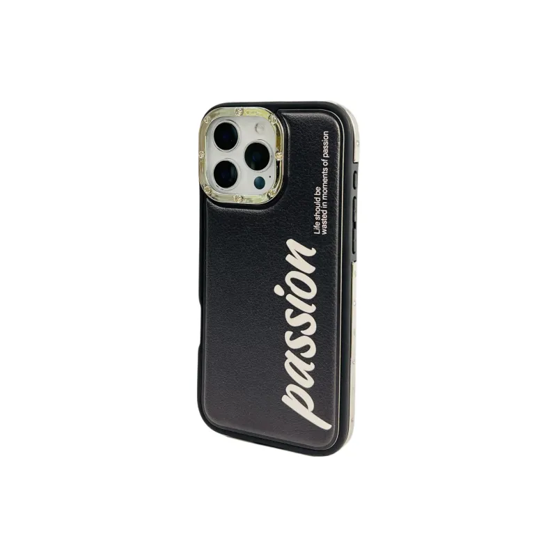 Wei Xin Leather Material Leather Landscape English Phone Cases Compatible With IPhone 16/15 Pro Max/Apple 13/14 Pro/Max-6