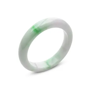 Artisan Lock Heart Jade Bean Type Bangles Women's