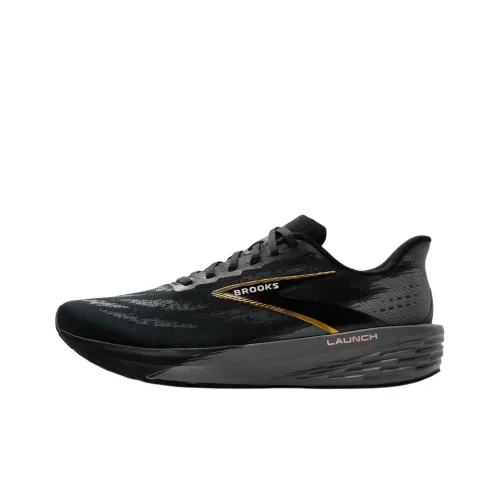 Brooks Anti Slip Wear Resistant Low Top Running more Men's Black Gray Gold