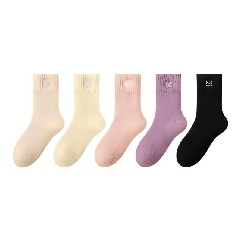 MIIOW Mid Calf Socks Unisex Combo Set-13