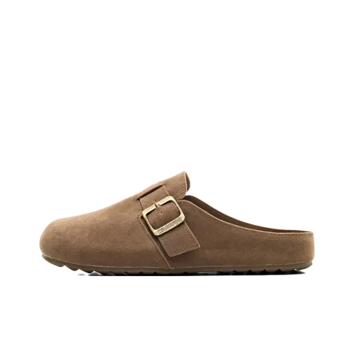 Warrior Stitching Metal Slip-Resistant Abrasion-Resistant Wrap-toe Slippers Women's Khaki