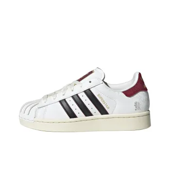 Adidas Originals Superstar 2 Anti Slip Wear Resistant Low Top Kids' Skateboarding Shoes White Black Red Teenagers