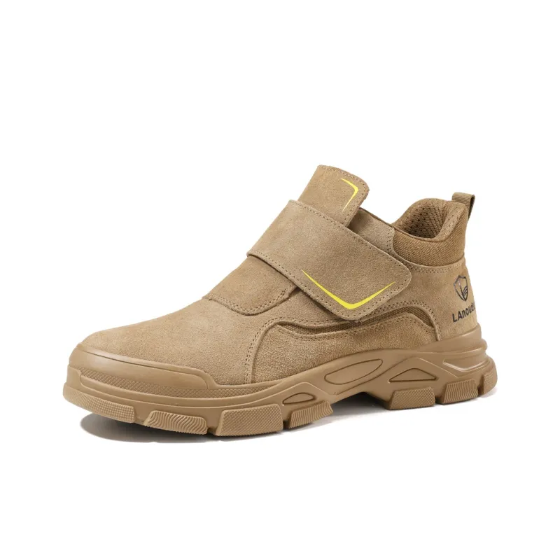 Blue Gull Shield Wear Resistant Impact Resistant Coverage Low Top Outdoor Shoes Unisex Camel-1