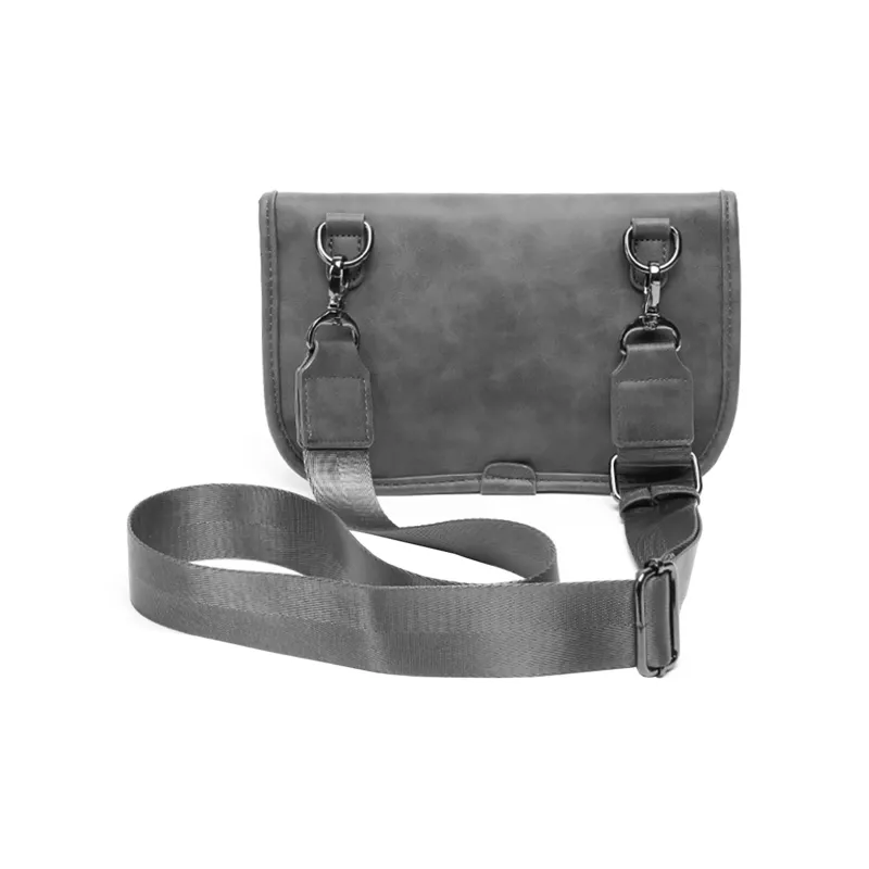 KONADCT PU Shoulder Bag, Crossbody Bag Regular Unisex Khaki/Checkered Black/Monogram/Gray/Woven Black-9