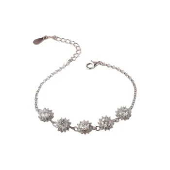 Stone On The Line S925 Sterling Silver Moissanite Bracelets Women's