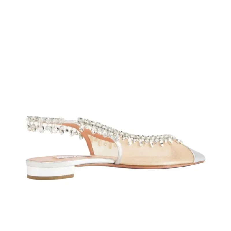 AQUAZZURA Temptation Casual Single Shoes Women's Silver-3