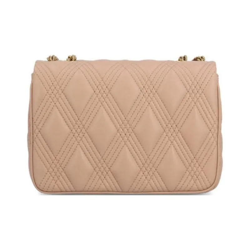 Valentino Rockstud Leather Shoulder Bag Medium Size Women's Light Brown-2