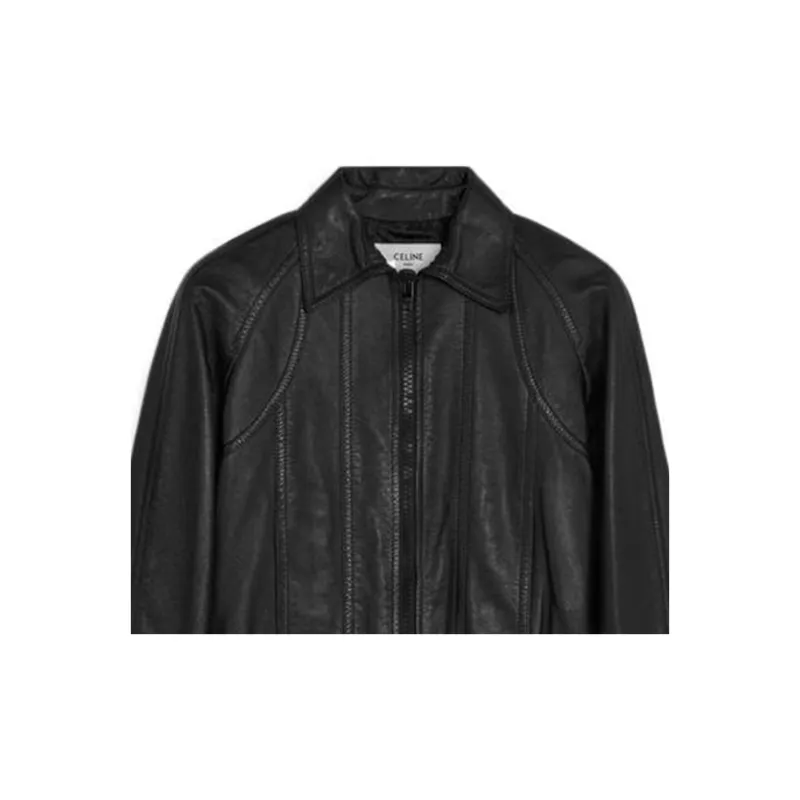 CELINE DYSFUNCTIONAL BAUHAUS Men's Collections FW22 Leather Jacket Men's Black-2