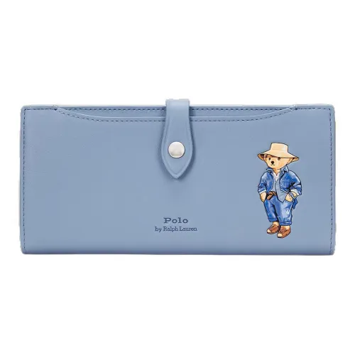 Polo Ralph Lauren Cow Leather Wallet Women's Blue
