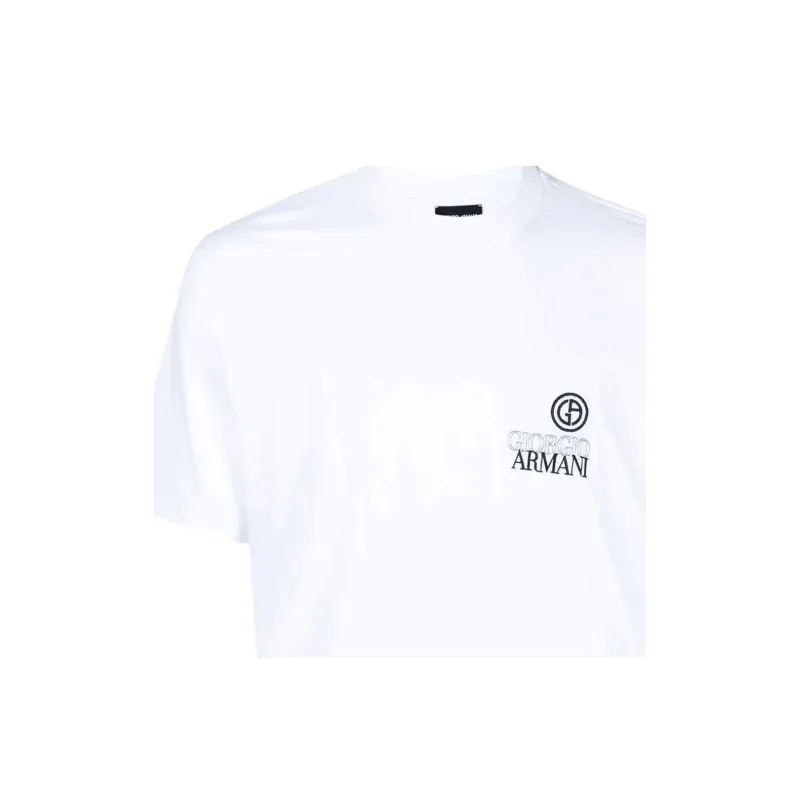 GIORGIO ARMANI T Shirts Men White-4