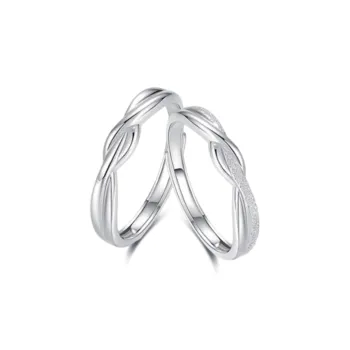 LAOYINFANG Sterling Silver Couple Rings Unisex