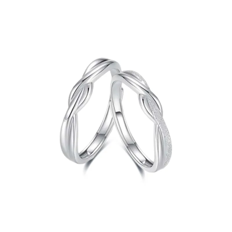 LAOYINFANG Sterling Silver Couple Rings Unisex-0