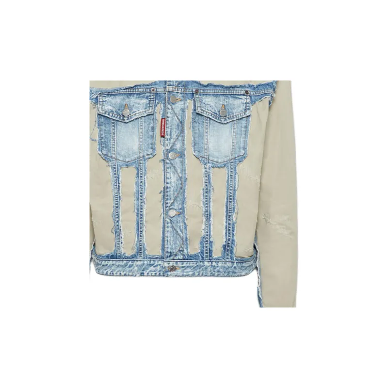 DSQUARED 2 Distressed Buttoned Denim Jacket-5