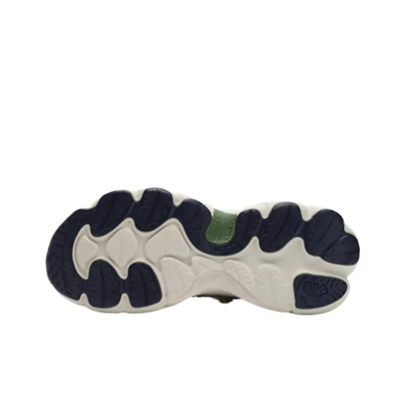 FILA Fern2 Fern Sneakers 2 Slip Resistant Low Top Chunky Sneakers Men's White Cotton Candy Cypress Green-2
