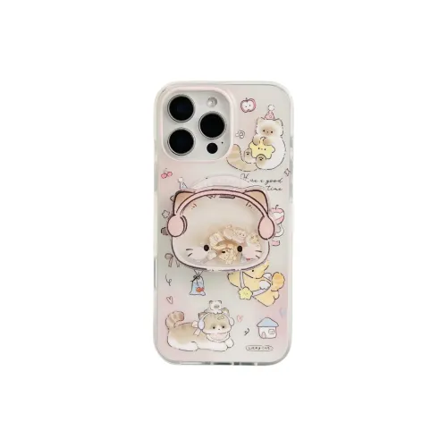 Wei Xin Acrylic Material Magnetic Kitten Dog Stand Phone Cases Compatible With IPhone 16/15 Pro Max/Apple 13/14 Pro/Max
