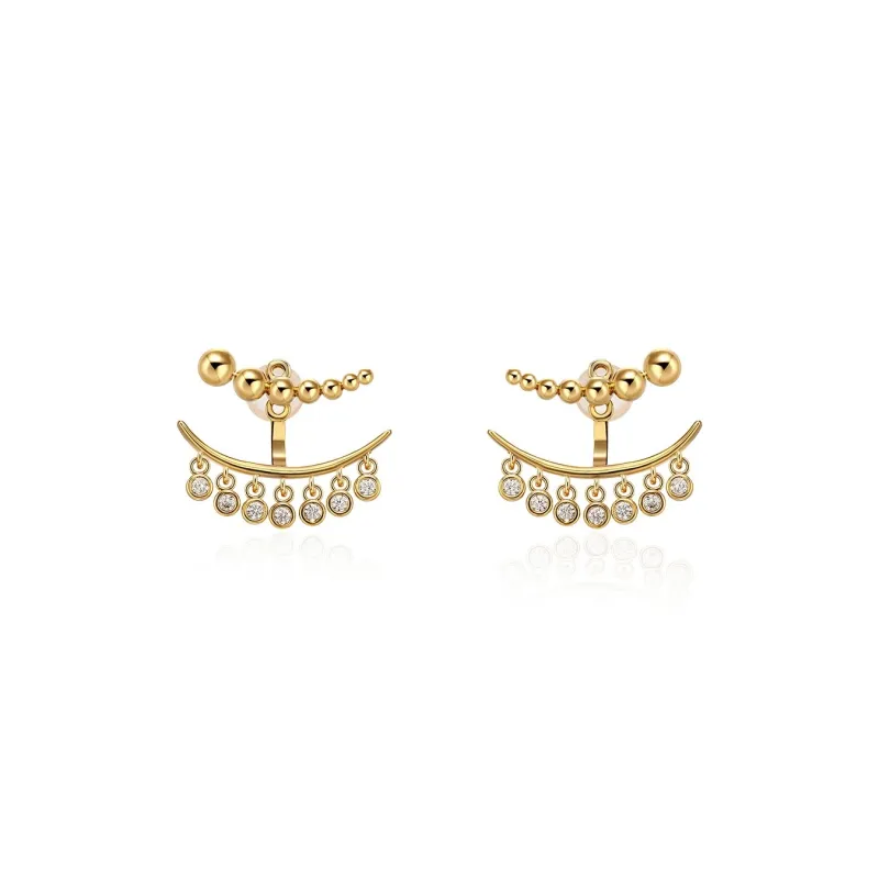 BOONEE ALUS Karat Gold Plated/White Gold Plated Copper Earrings Women's-1