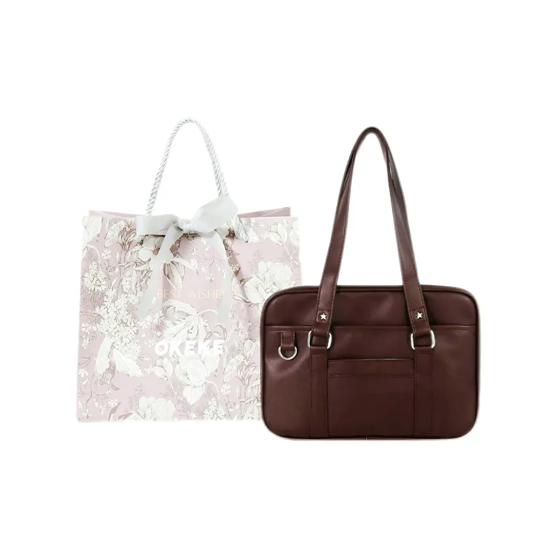OKEKE Pu Shoulder Bag Regular Unisex Black/Pearl White/White/Coffee-12