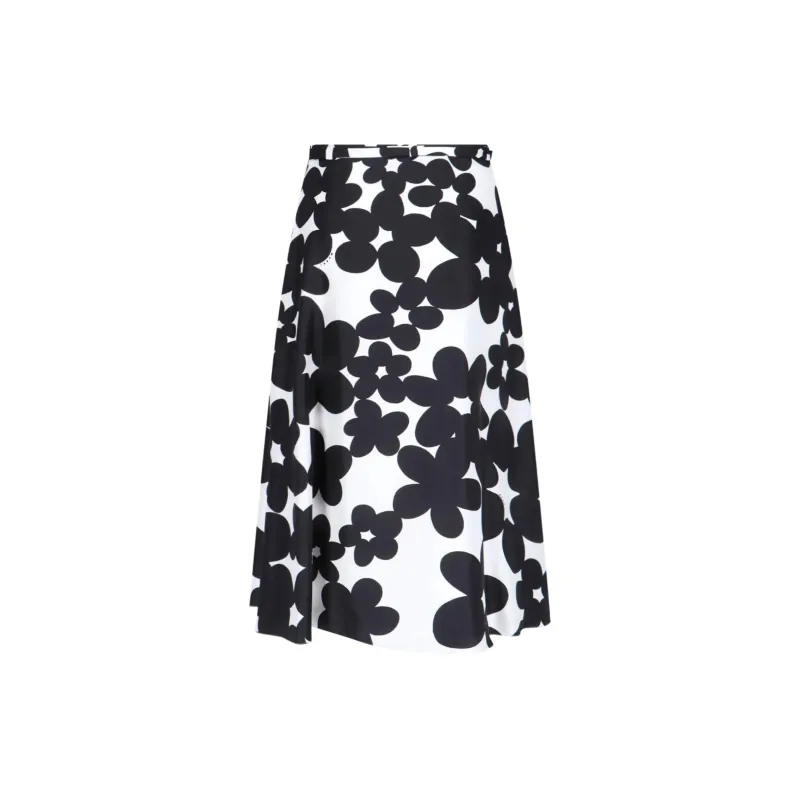 MARNI Floral Printed Straight Hem Midi Skirt-1