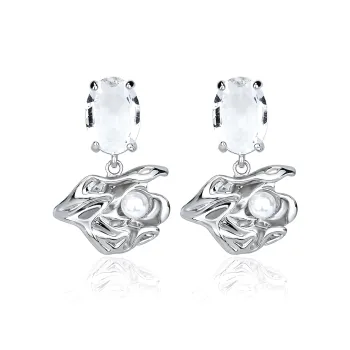 CLARKIA FLOWER Copper Stud Earrings Women's