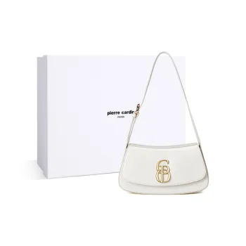 PIERRE CARDIN Oil Wax Cow Leather Crossbody Bag Women's Multicolor