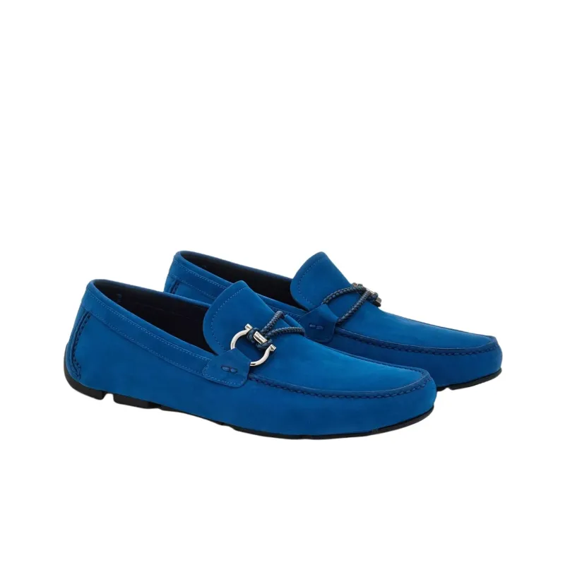 FERRAGAMO GANCINI Loafers Men's Blue-2