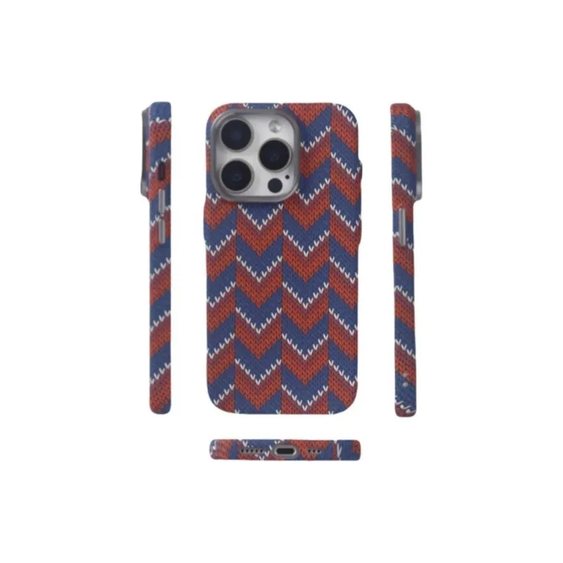 Wei Xin PC Material Sweater Pattern Magnetic Phone Cases Compatible With IPhone 16/15 Pro Max/Apple 13/14 Pro/Max-8