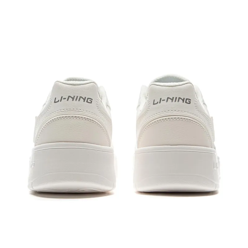 LiNing Yuanbao V3 Anti Slip Wear Resistant Low Top Skateboard Shoes Men's Mist White-4