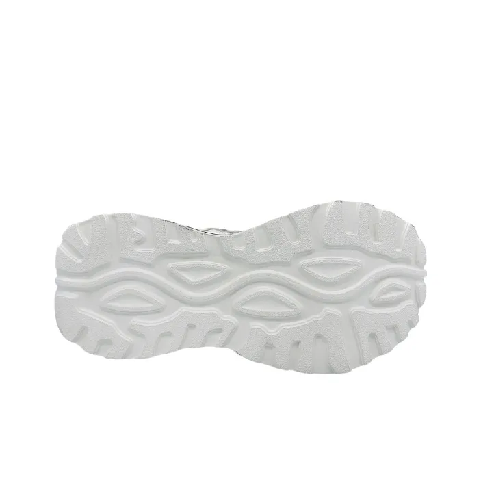 QIANJIN Shock Absorbers With Slip Resistant And Abrasion Resistant Properties Low Top Chunky Sneakers Unisex White-5