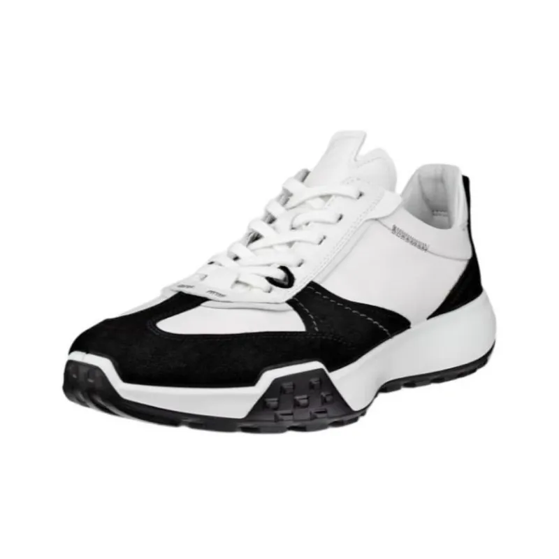 Ecco Retro Wear-Resistant Low-Top Casual Shoes Men's White Black-1