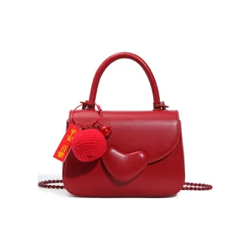 PAYOT Microfiber Synthetic Leather Shoulder Bag Crossbody Bag Handbag Women's Red