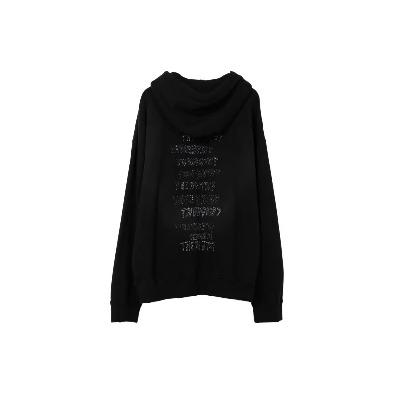 Maison Mihara Yasuhiro Distressed Graffiti Print Zip Up Hoodie-1