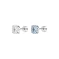 Millennium Rose Stud Earrings[Blue+White]
