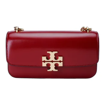 TORY BURCH Eleanor Cow Leather Portable Crossbody Bag, Shoulder Bag Trumpets Women's Gemstone Red