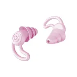 One Size 2 Pcs Coral Pink-3 Layers Non-Expanding Ear