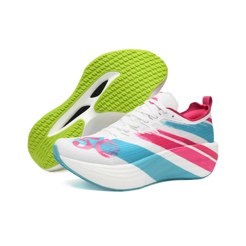 50 Breathable Impact-Resistant Low-Top Marathon Running Shoes Unisex Mismatched-Colorful Ink Snow 003-4