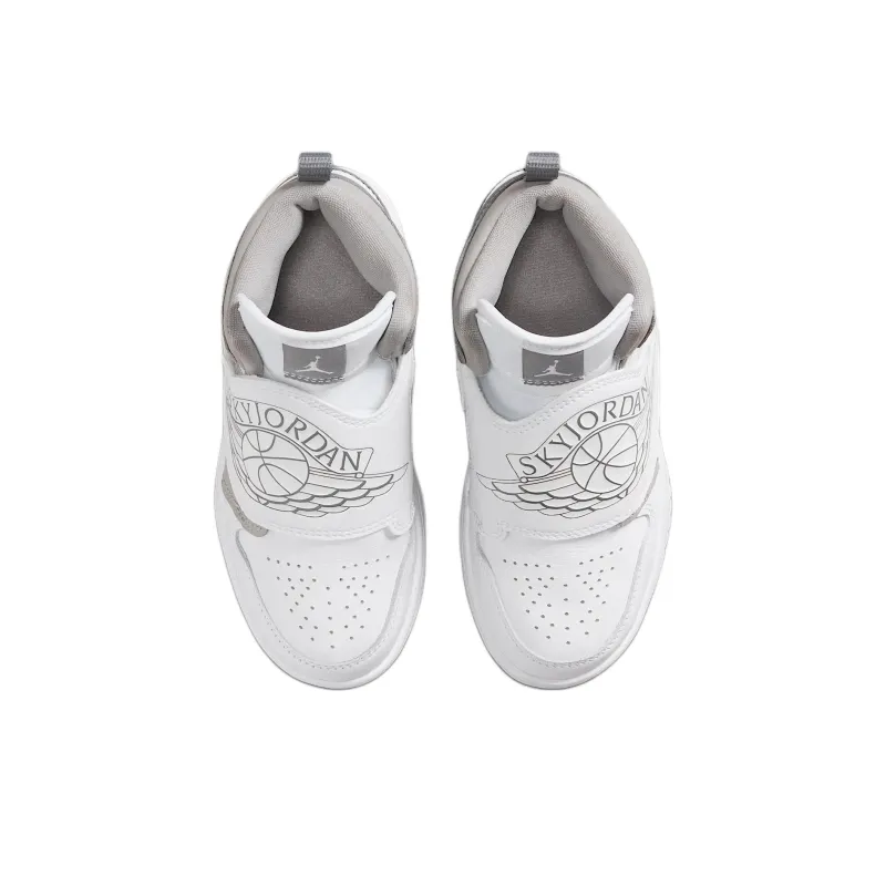Nike Anti Slip Wear Resistant High Top Kids' Skateboarding Shoes Gray White Kids'-3