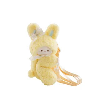 Holding Bamboo Polyester Backpack Large Size Unisex Yellow