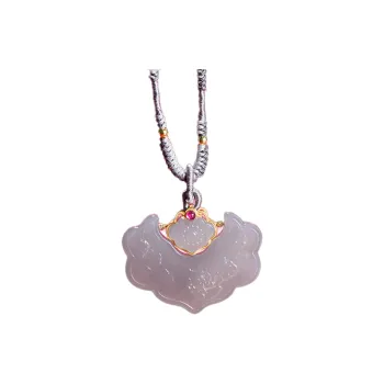 FANHAOGANG JADE Hetian Jade Necklaces Smoky Purple Women's