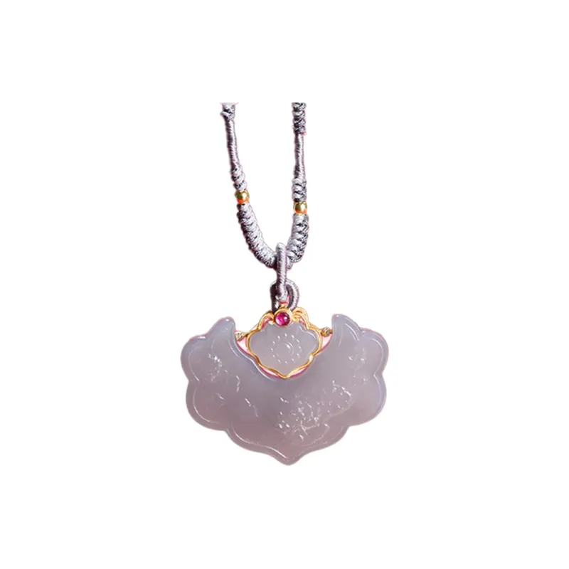 FANHAOGANG JADE Hetian Jade Necklaces Smoky Purple Women's-0