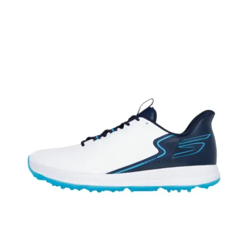 Skechers Slip Ins Anti Slip Wear Resistant Low Top Casual Shoes Men's White Blue