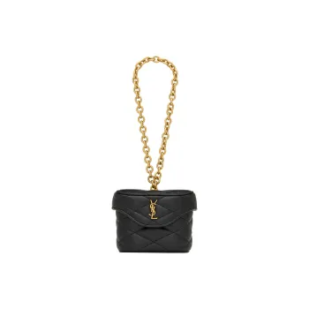 SAINT LAURENT June Lambskin Handbag Mini Women's Black