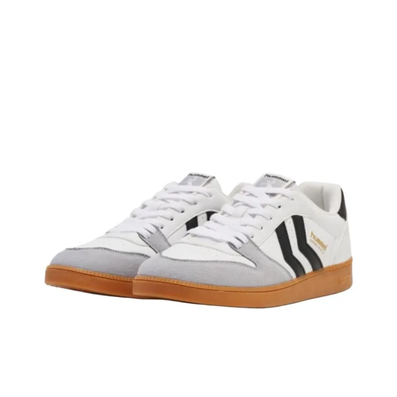 Hummel Anti-Slip Wear-Resistant Low-Top Training Shoes Unisex White Black-1
