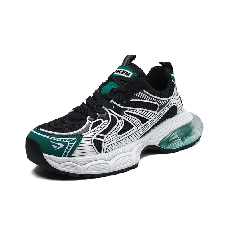 JKEM Anti-Slip And Wear-Resistant Height Increasing Low-Top Chunky Sneakers Men's-1