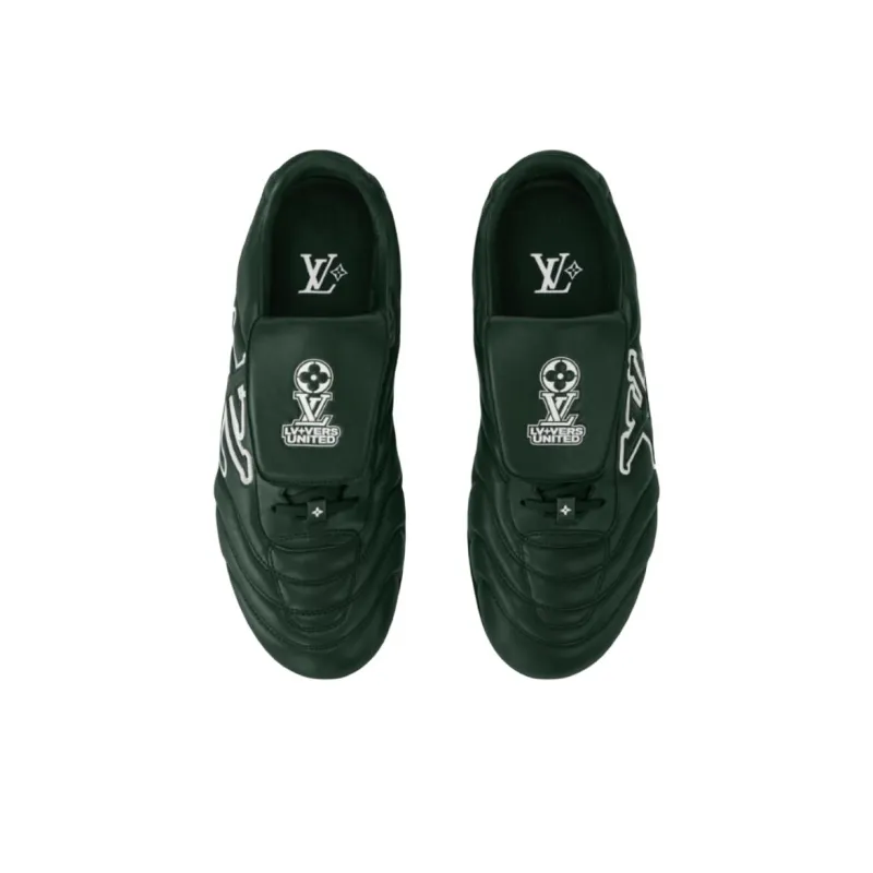 LOUIS VUITTON LV Footprint Soccer 2025 Spring Summer Men's Collection, Soccer Shoes Low Top Casual Shoes Men's Green-3