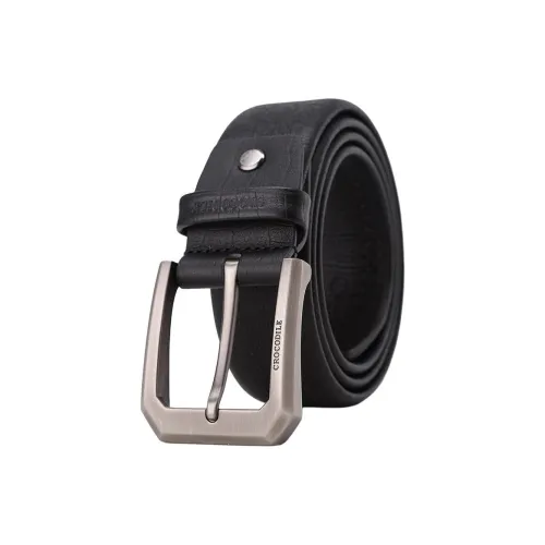 Crocodile Cow Leather Leather Belts Unisex 3.8cm