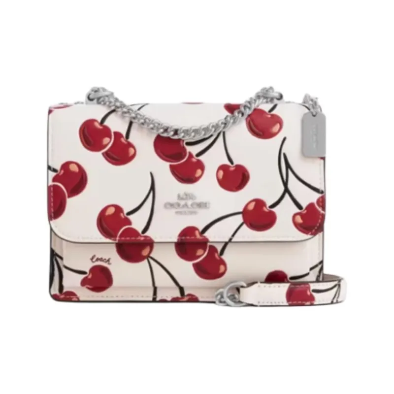 COACH Cow Leather Shoulder Bag Small Size Women's White-0